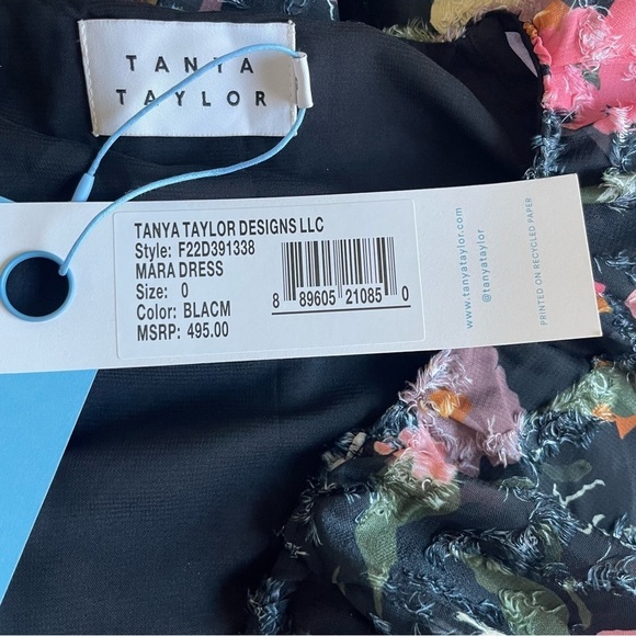 New! Tanya Taylor Mara Tie-Waist Floral Fil Coupe Mini Dress nwt 30445 - Picture 9 of 11